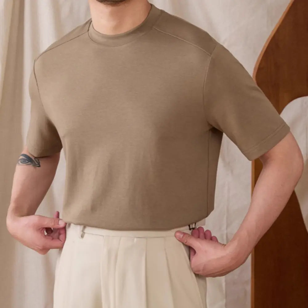 All-match Round Neck Breathable Slim-fit Base T-shirt Prendersons