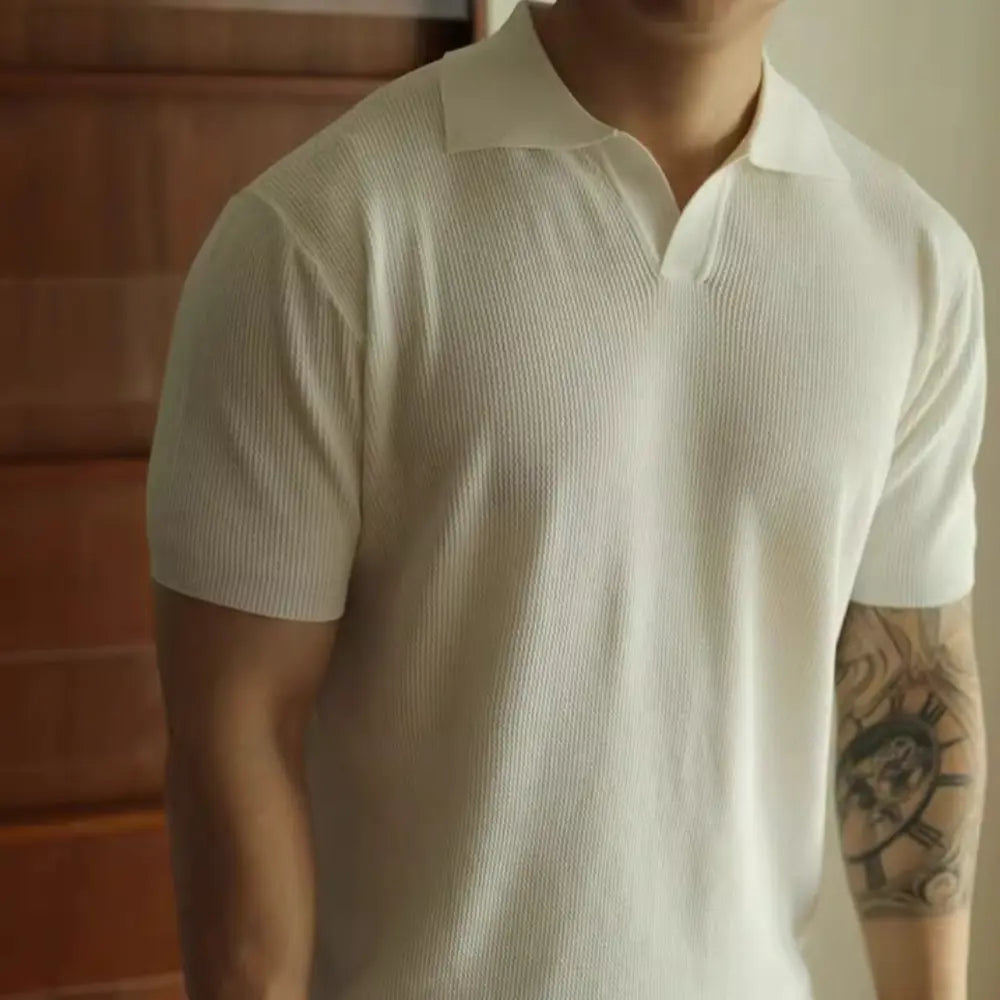 American Polo V Neck T Shirts for Men – Black & White | Old Money Menswear