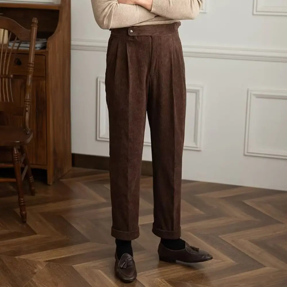 Men’s corduroy cropped trousers