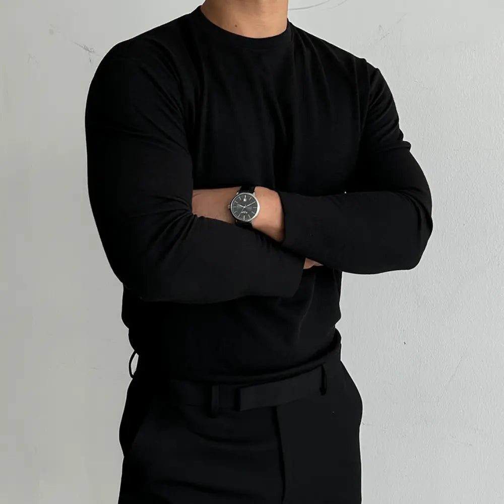 Slim Fit Thermal Men's Undershirts – Milky White, Black & More | Old Money Essentials