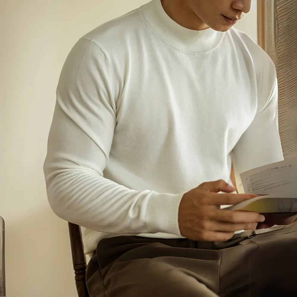 Autumn And Winter Simplicity Round Neck Bottoming Shirt Prendersons