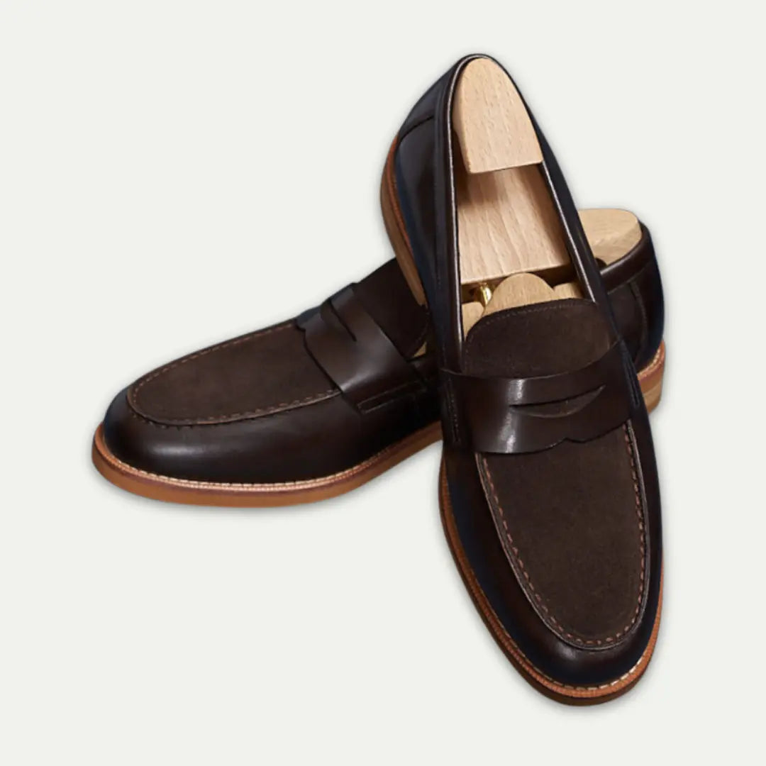 British Business Casual Men's Leather Shoes – Coffee Brown | Business Casual | British Elegance