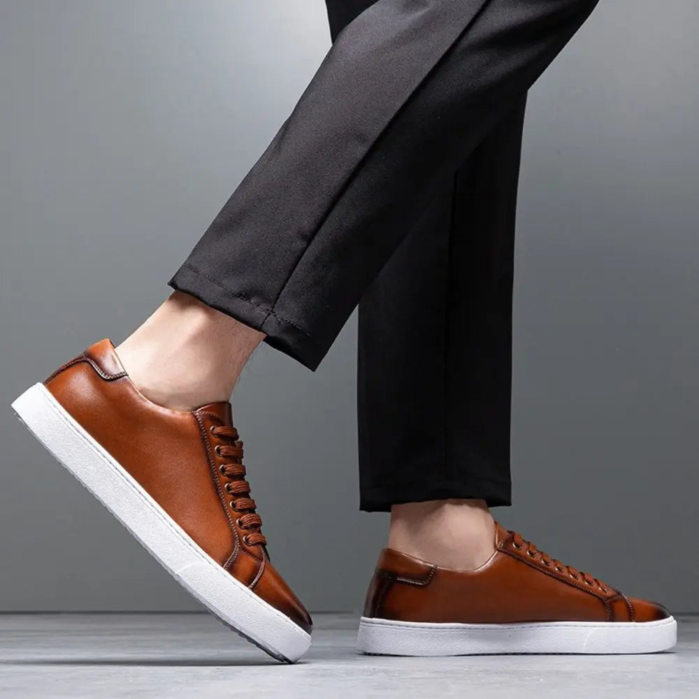 British Style Brushed Casual Shoes Soft Bottom Men Prendersons