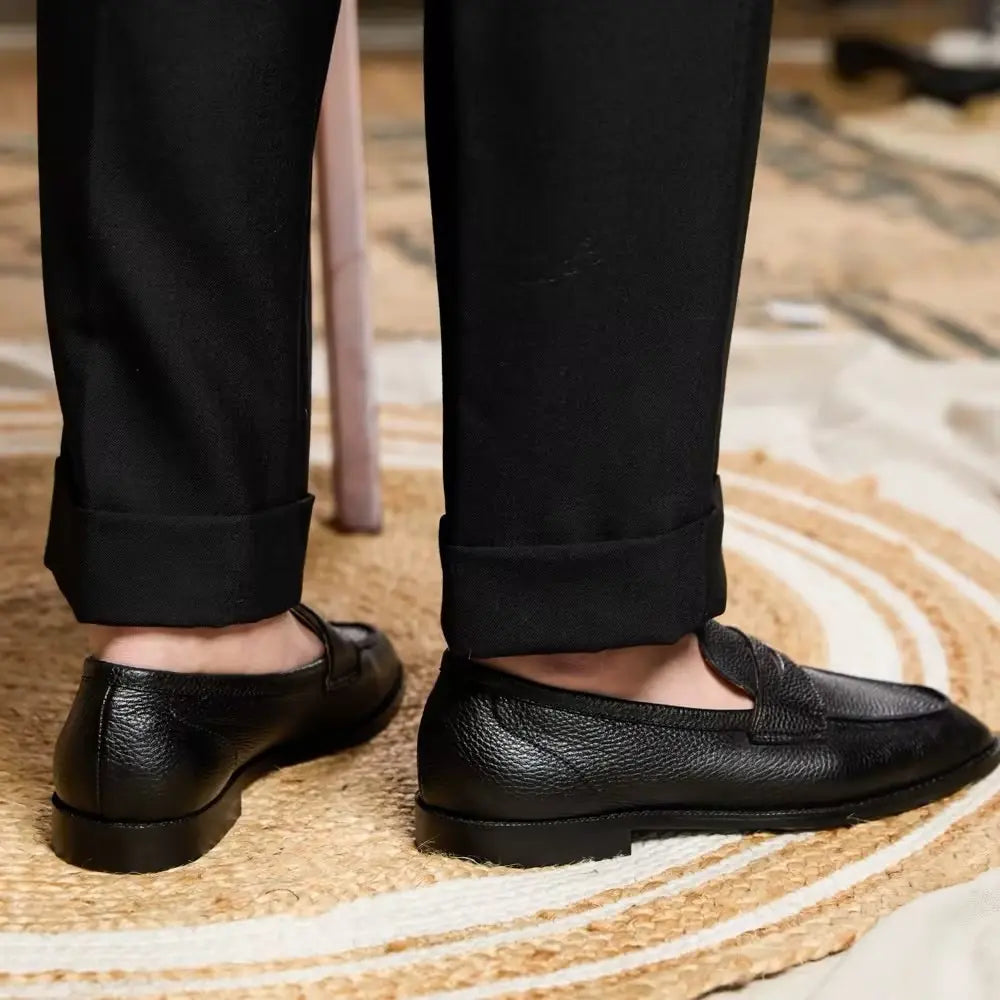 British Vintage Litchi Grain Cowhide Men's Loafer Prendersons