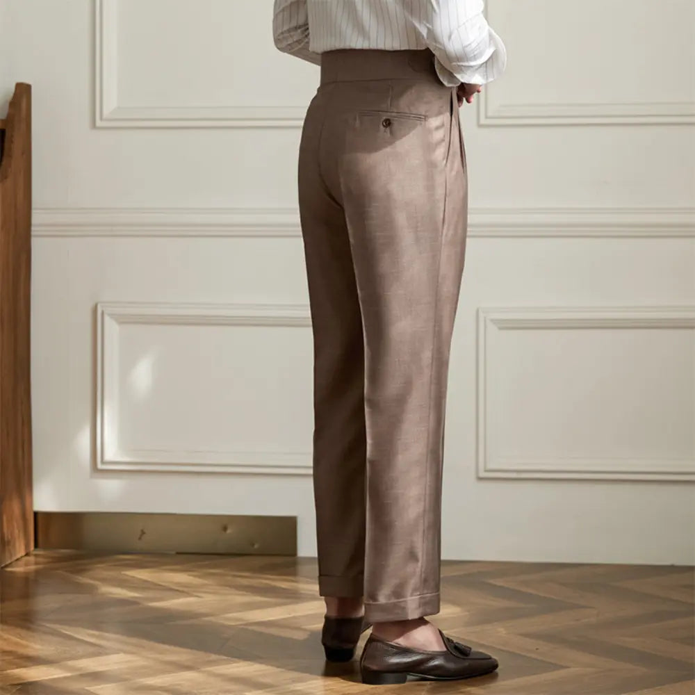 Business Casual Breathable High Waist Straight Pants Prendersons