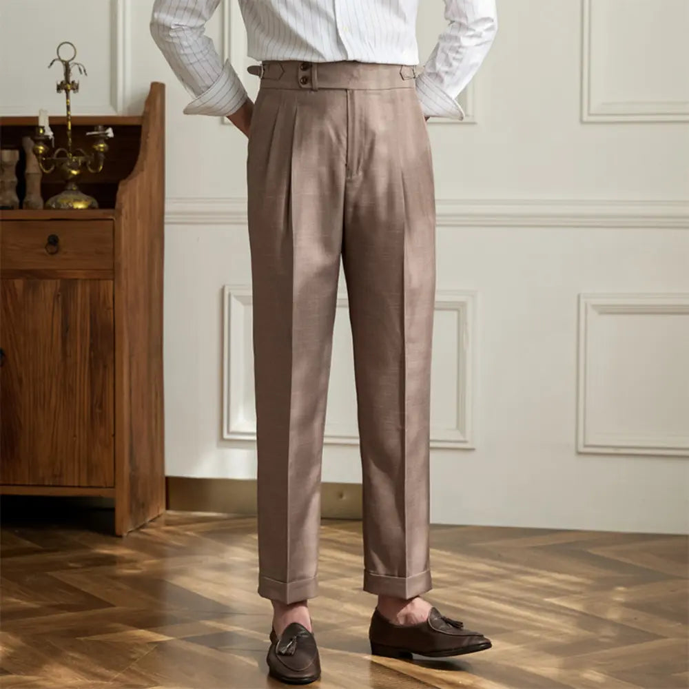 Business Casual Breathable High Waist Straight Pants Prendersons