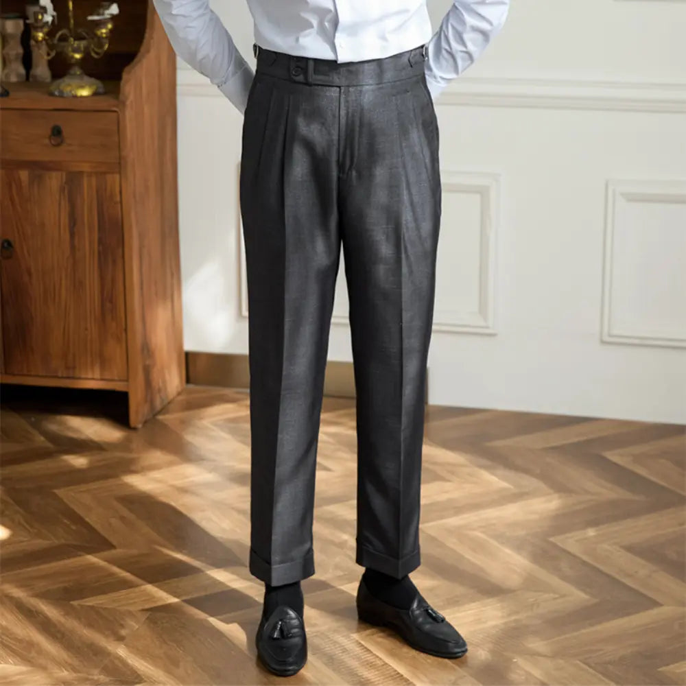 Tailored Straight Leg High Waist Pants – Business Casual | Old Money Elegance