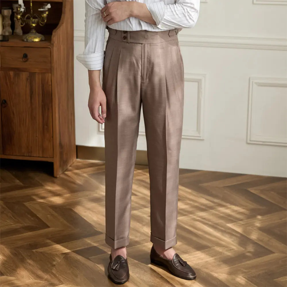 Business Casual Breathable High Waist Straight Pants Prendersons