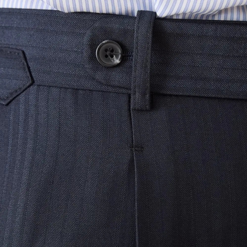 Business Casual Gentry Striped Straight High-waisted Trousers Prendersons