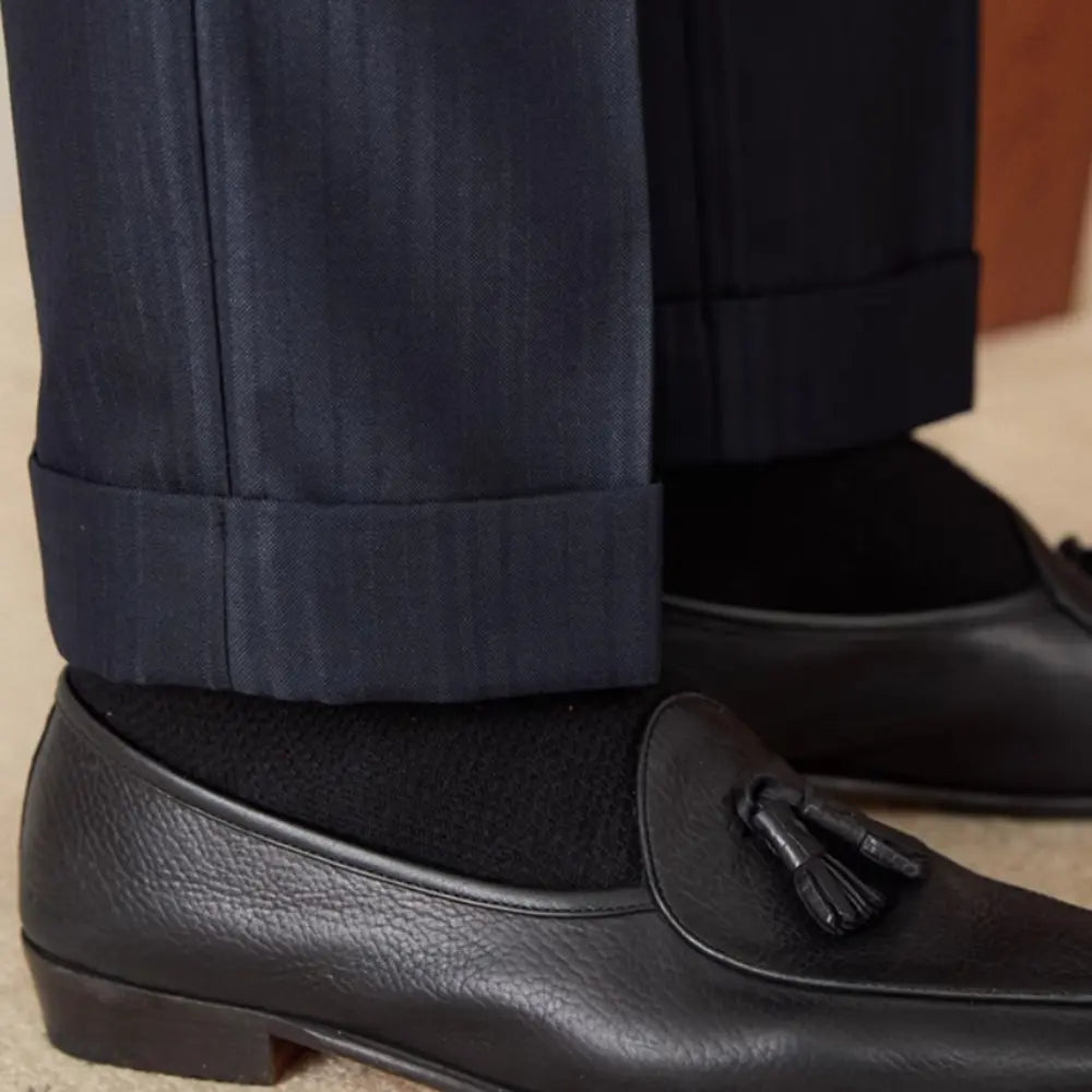 Business Casual Gentry Striped Straight High-waisted Trousers Prendersons