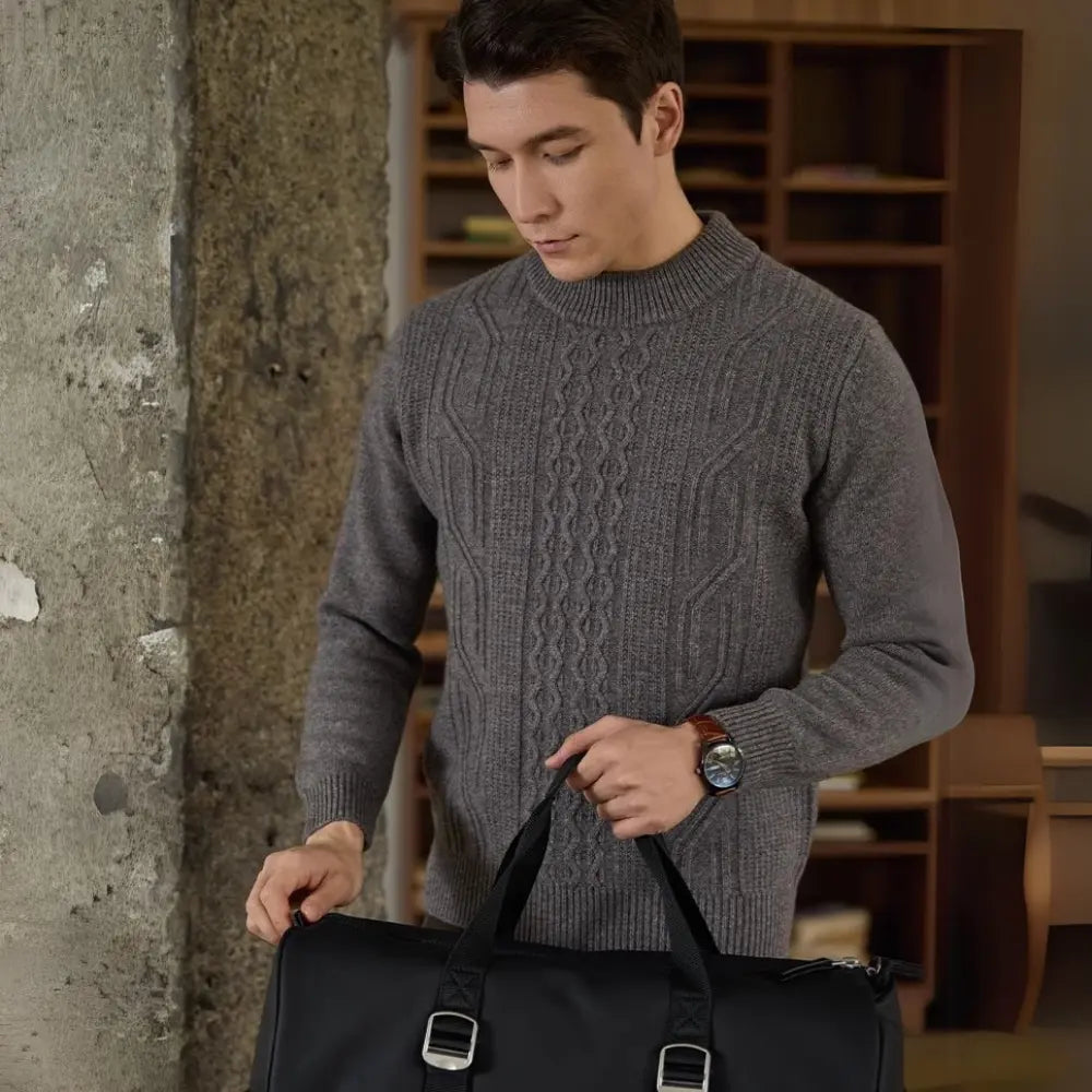 Business Casual Texture Jacquard Sweater Prendersons