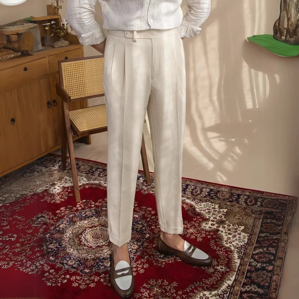 Elegant everyday trousers for men – apricot tone