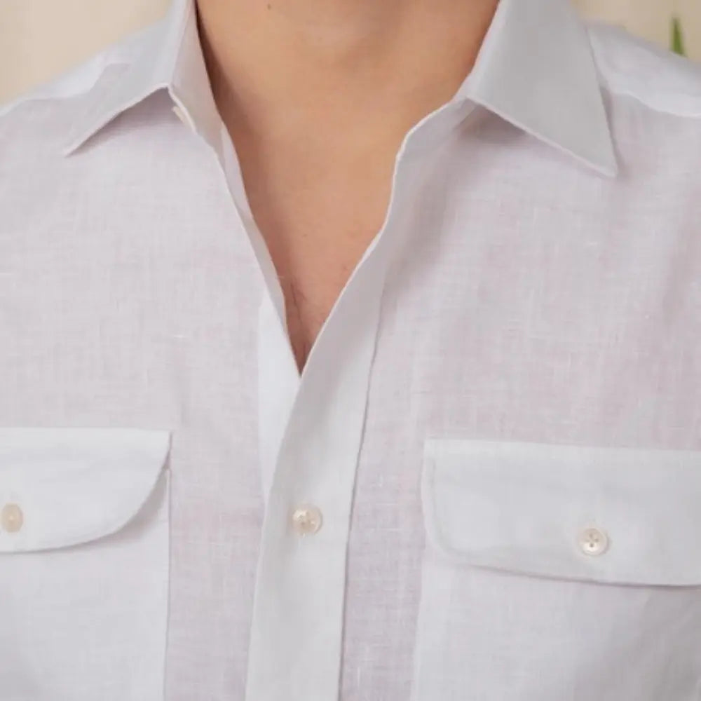 Business Gentry Casual Pure Linen Long-sleeved Shirt Prendersons