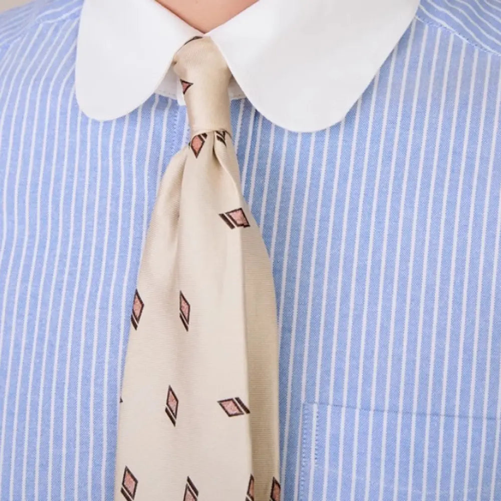 Collar Cotton Striped Long Sleeved Shirt Prendersons
