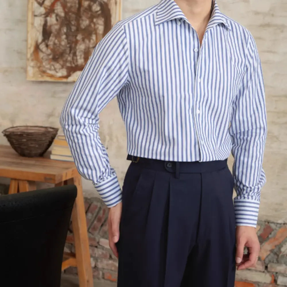 Commuter Cotton Striped Slim Shirt Prendersons