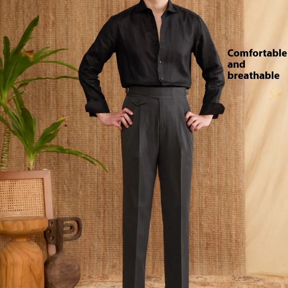Commuting Italian Style Business Wrinkle Resistant Casual Pants For Men In England Prendersons