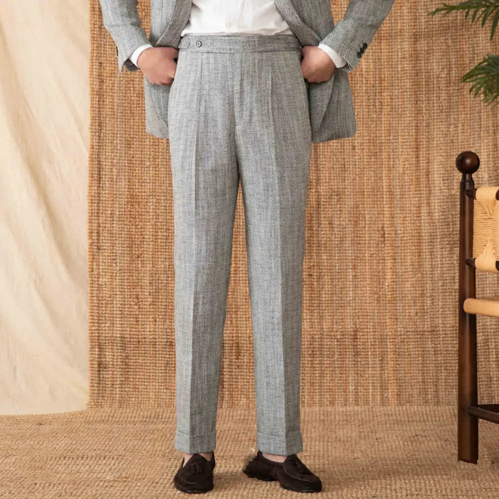 Cotton And Linen Thin Breathable Casual High Waist Straight Pants Prendersons