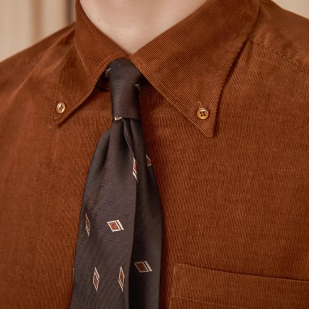 Cotton Corduroy Long-sleeved Shirt American Japanese Style Prendersons