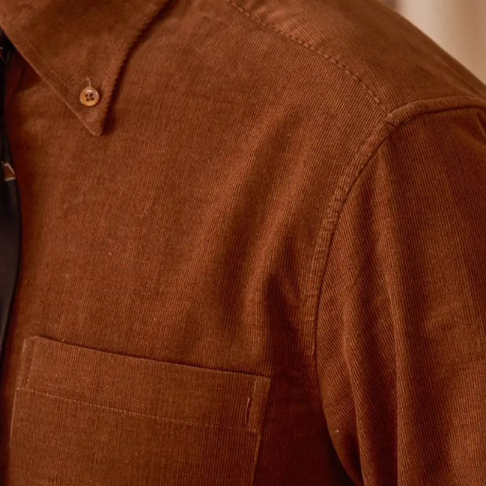 Cotton Corduroy Long-sleeved Shirt American Japanese Style Prendersons