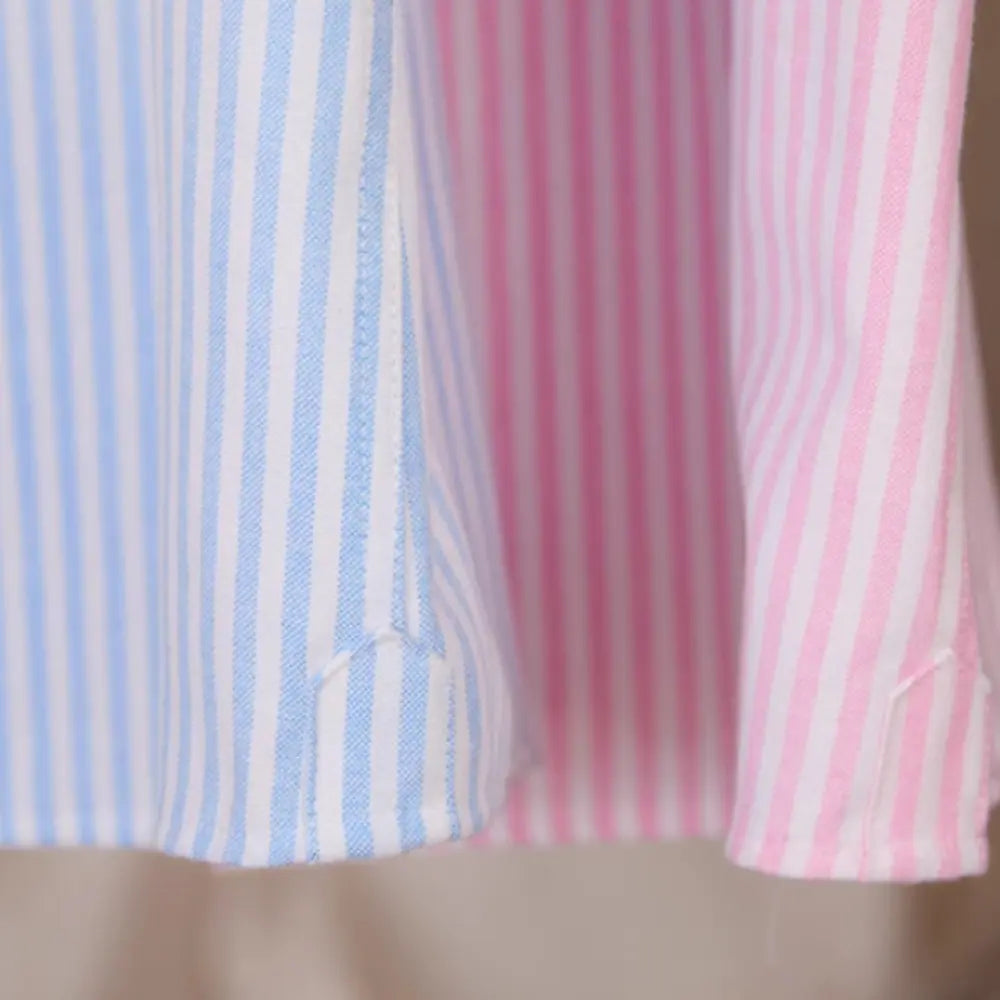 Cotton Slim-fit Striped Long-sleeved Shirt Breathable Casual Business Shirt Prendersons