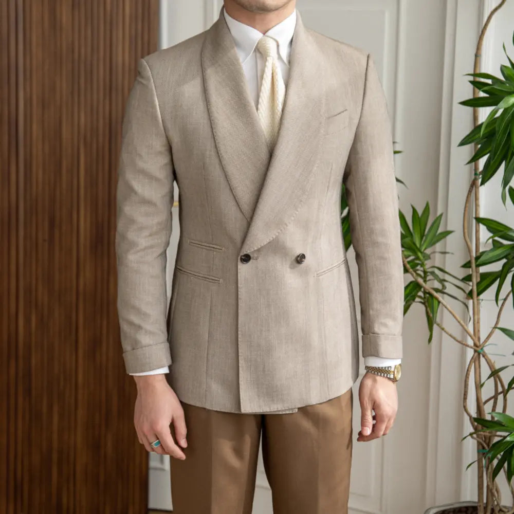 Double-breasted Tuxedo Suit Jacket For Men Prendersons
