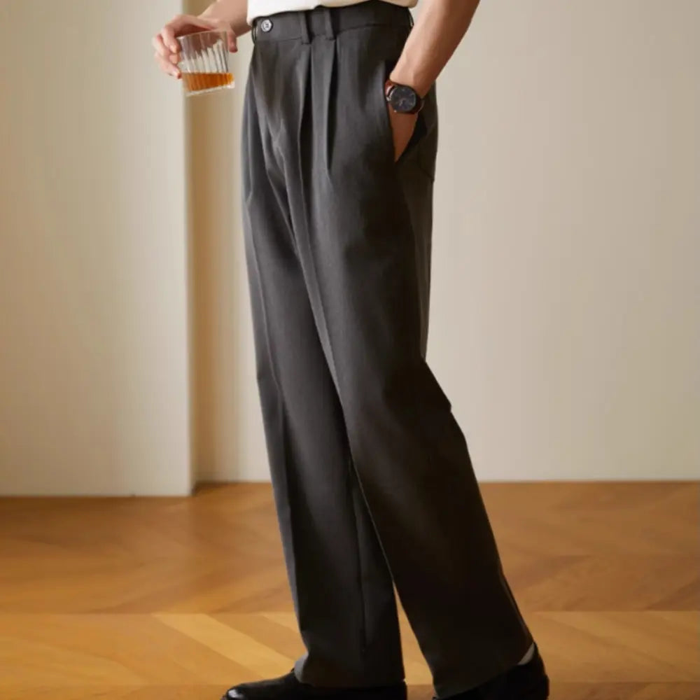 Elastic Straight Commuter Business Draped Casual Pants Prendersons