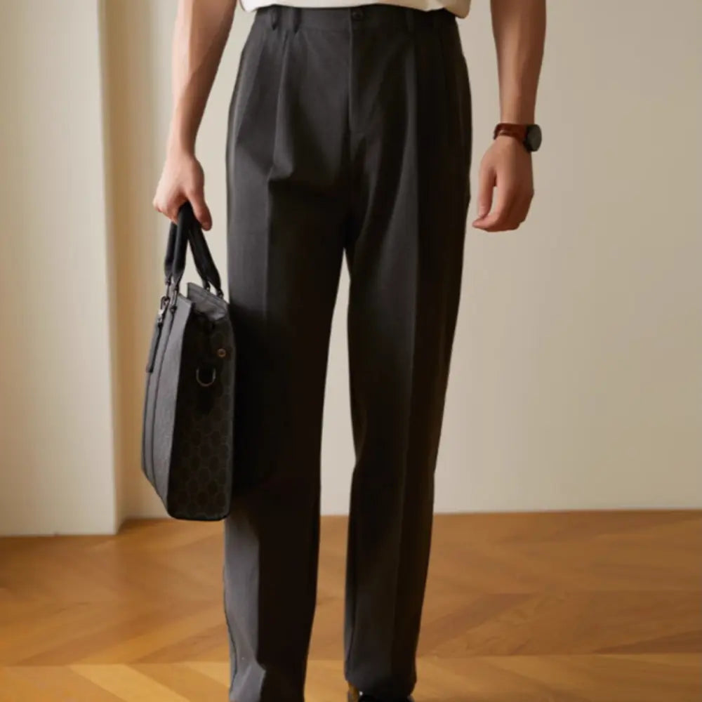 Elastic Straight Commuter Business Draped Casual Pants Prendersons