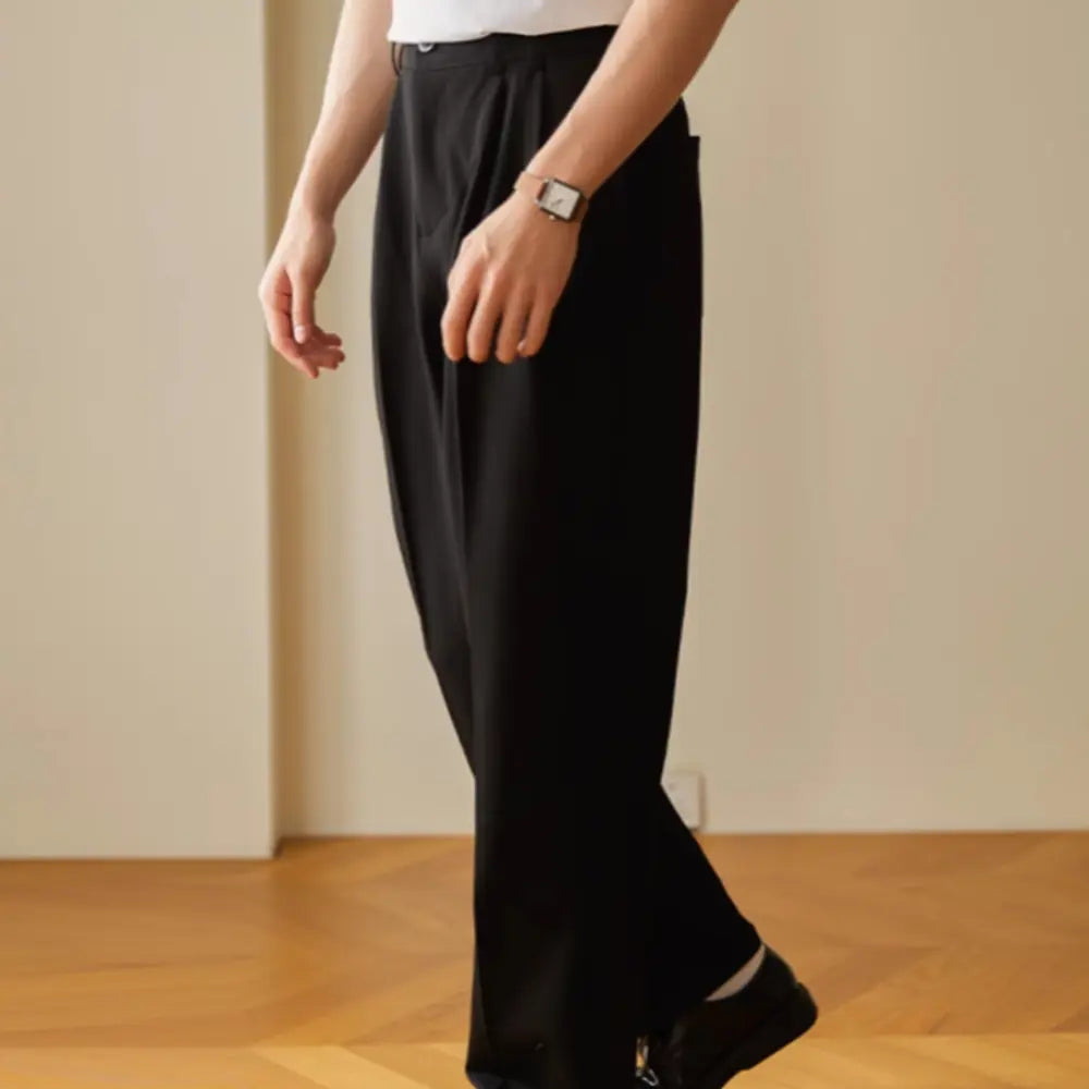 Elastic Straight Commuter Business Draped Casual Pants Prendersons