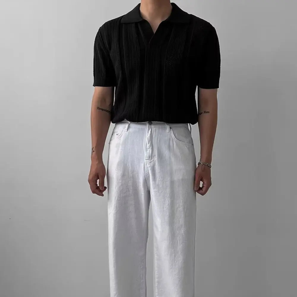 Men’s breathable hollow summer t-shirt