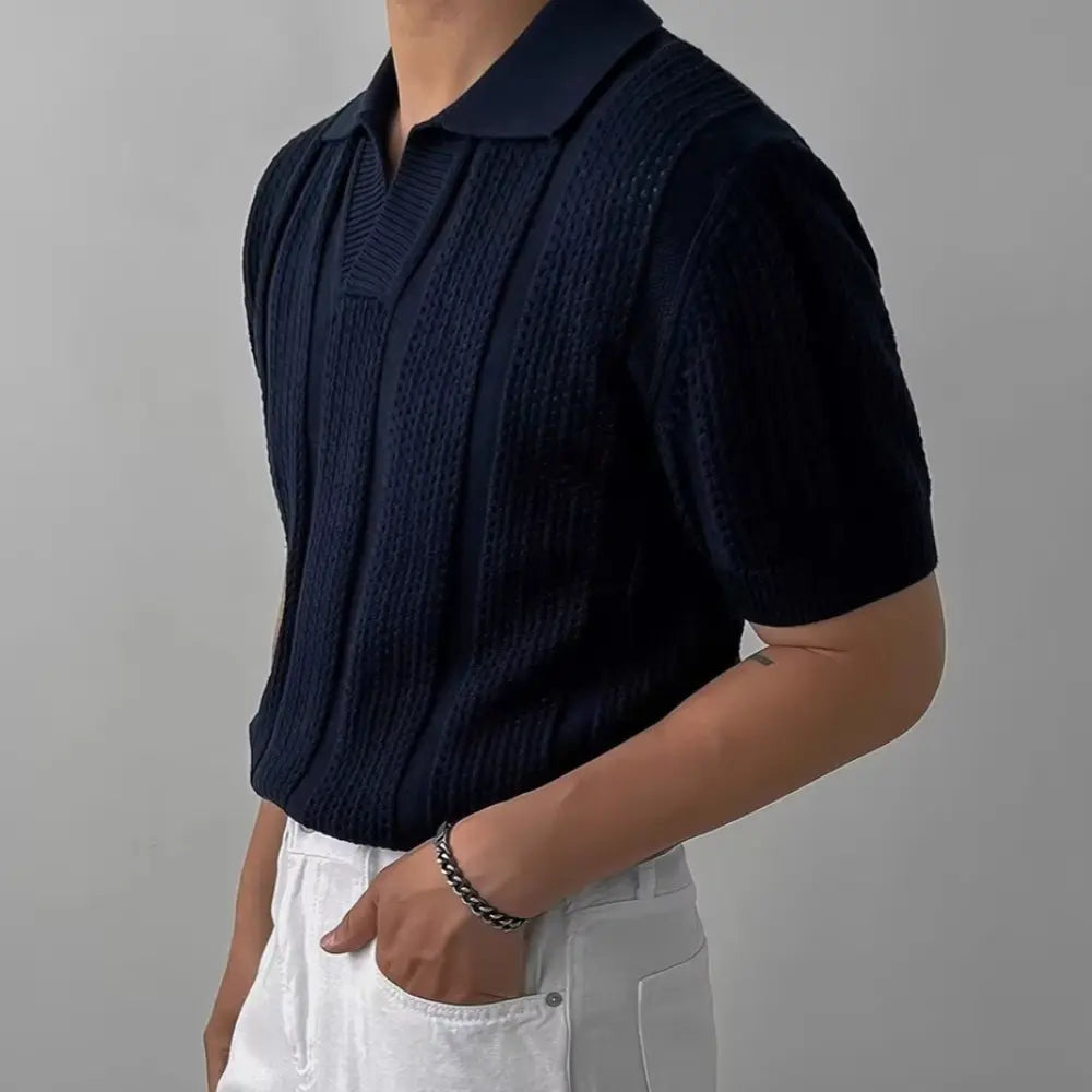 Men’s breathable hollow summer t-shirt