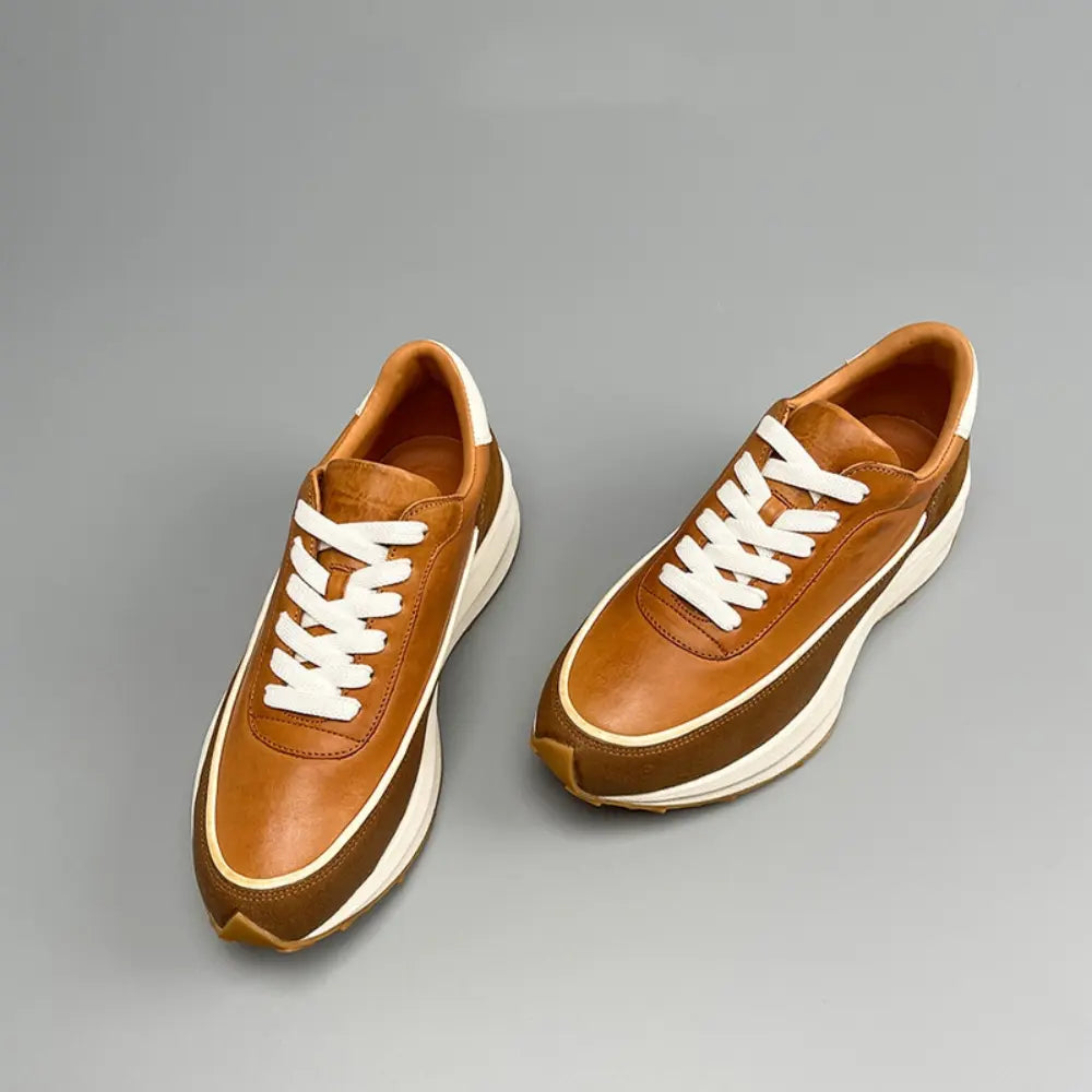 Genuine Leather Summer New Sports Breathable Platform Retro Shoes Prendersons