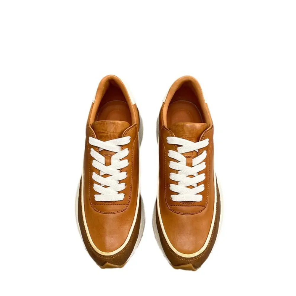 Genuine Leather Summer New Sports Breathable Platform Retro Shoes Prendersons