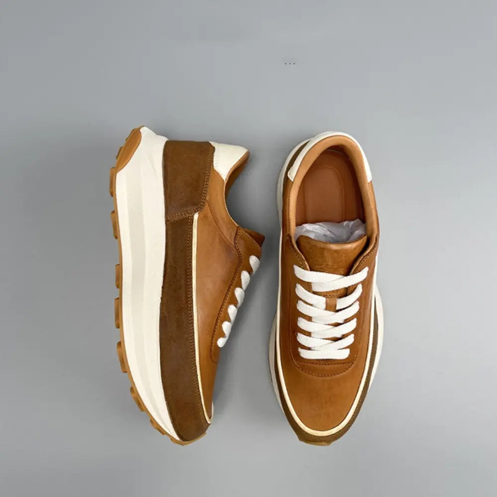 Genuine Leather Summer New Sports Breathable Platform Retro Shoes Prendersons