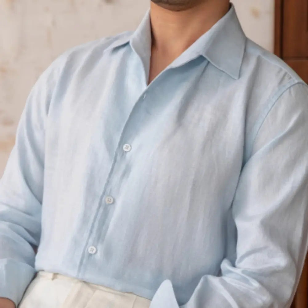 Holiday Commuter Half-open Collar Breathable Casual Long-sleeved Shirt Prendersons
