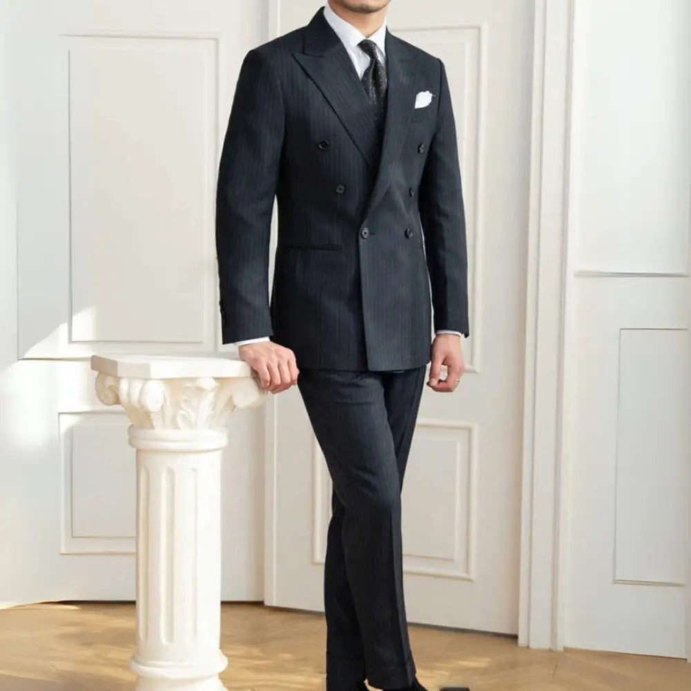 Homemade Six Button A Stripe Slim Fit Casual Retro Suit Prendersons