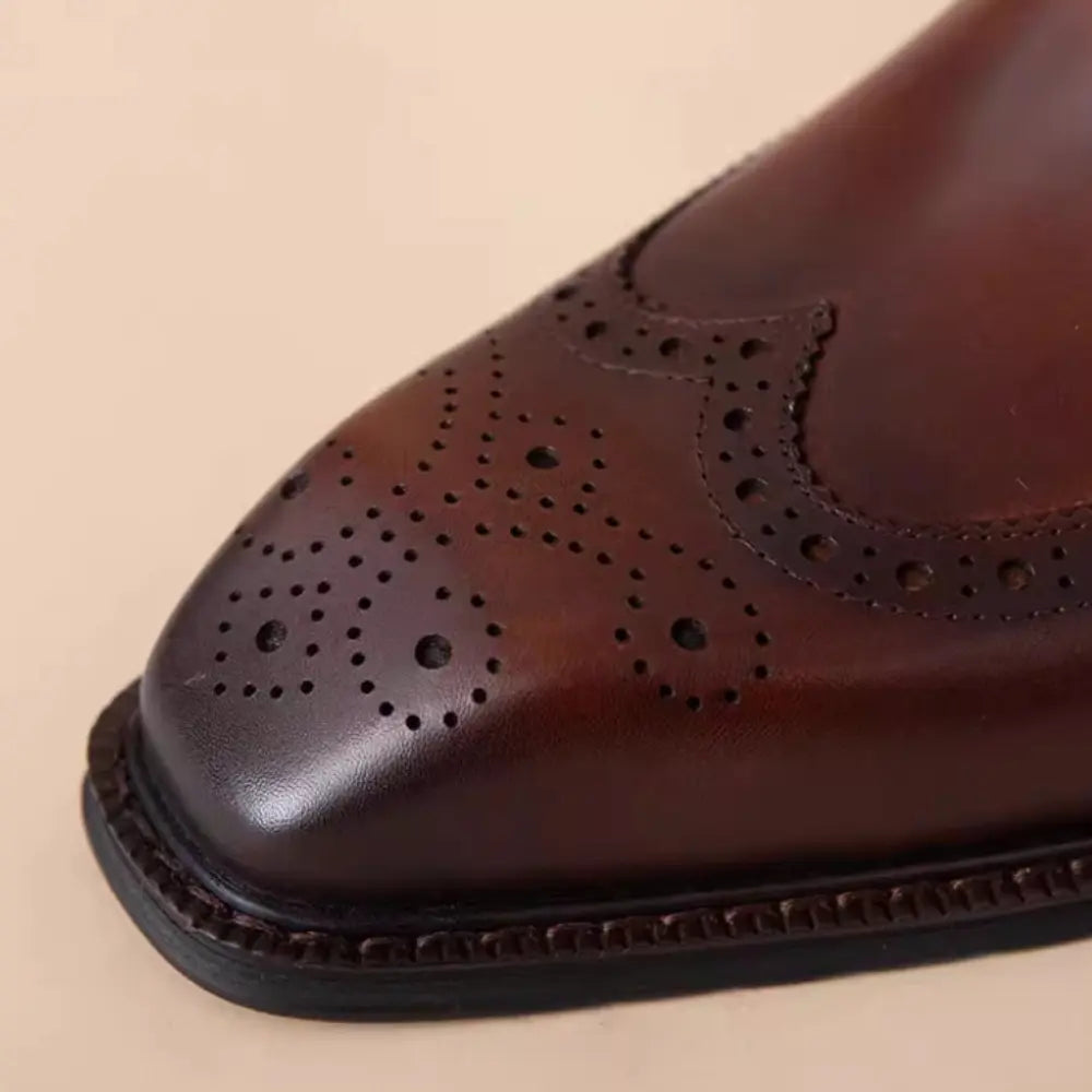 Leisure British Leather Square Toe Shoes Prendersons