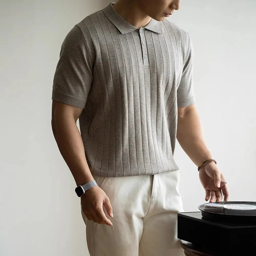 Regular Fit Short Sleeve Polo Shirt – Apricot | Luxury Machine-Washable | Old Money Menswear