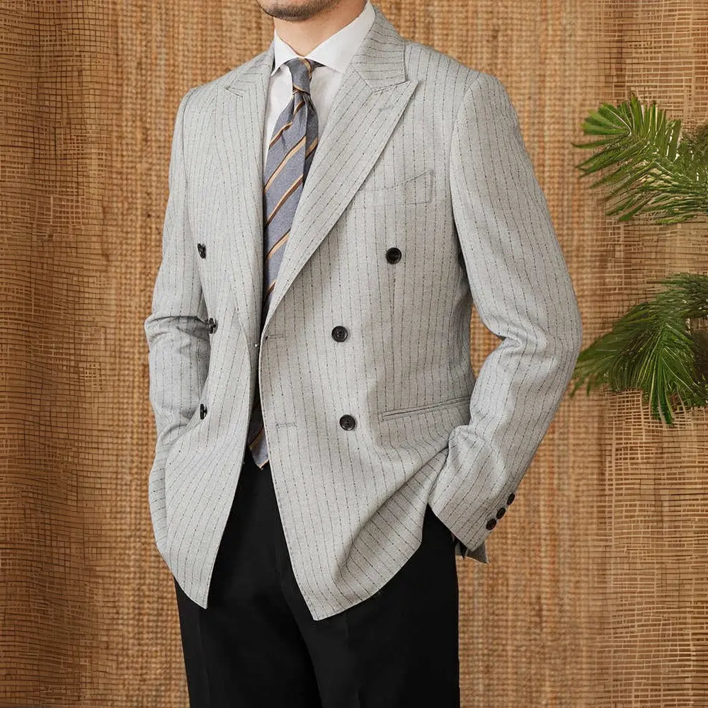 Striped double breasted suit