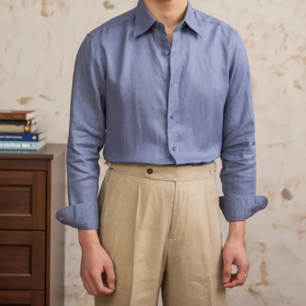 Linen Thin Long Sleeve Shirt Prendersons