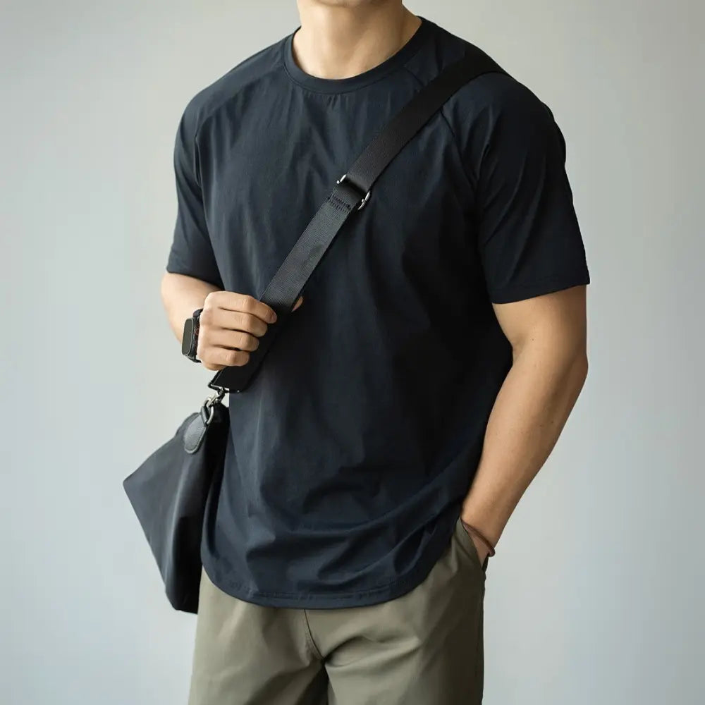 Regular Fit Short Sleeve T Shirt – Carbon Black | Active Leisure | Old Money Sportswear