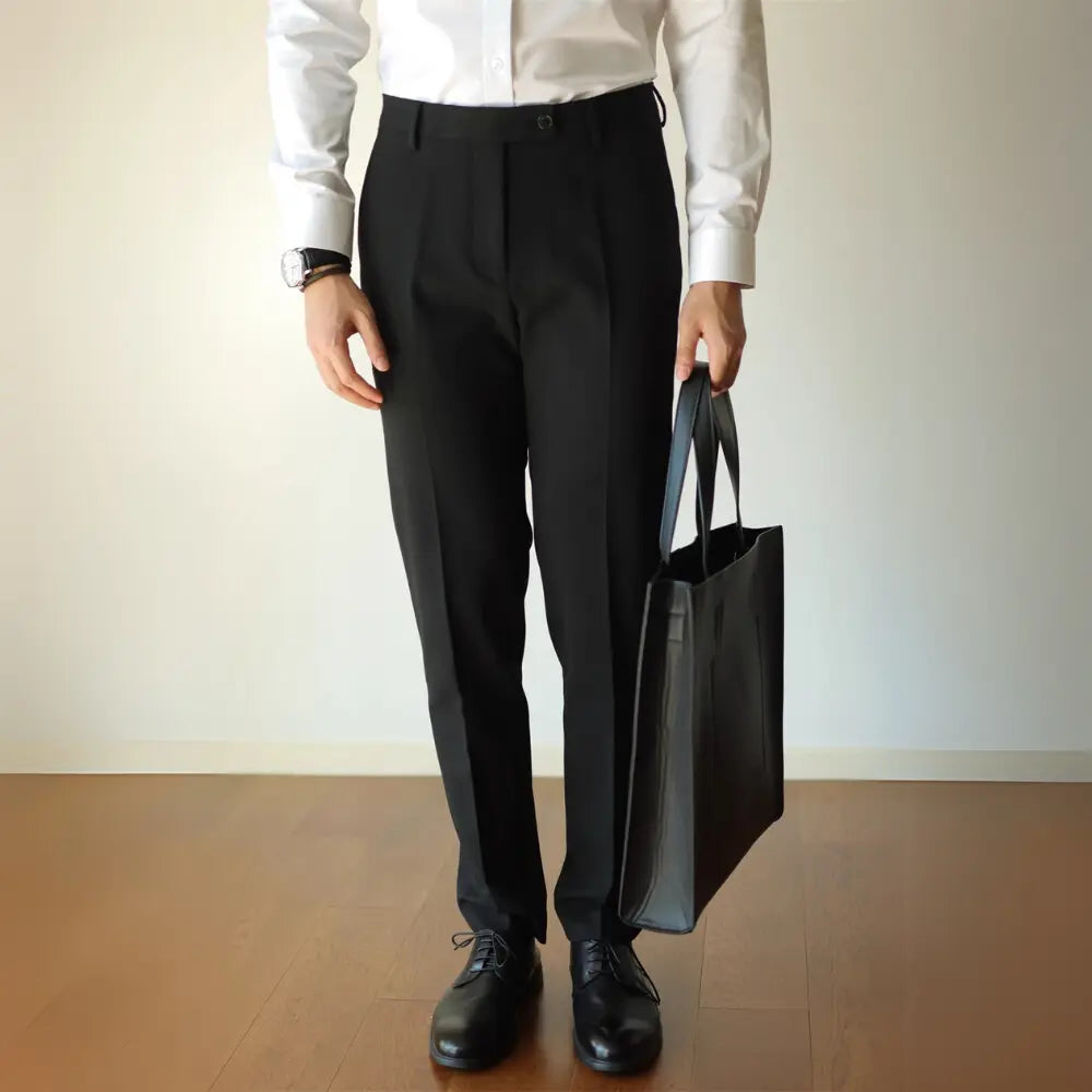 Men's Slim Fit Elastic Straight Commuter Trousers Prendersons