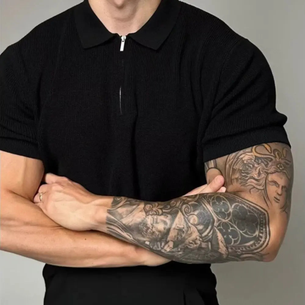 Loose Fit Striped Mens Half Sleeve Shirts – Apricot, Black & More | Old Money Menswear
