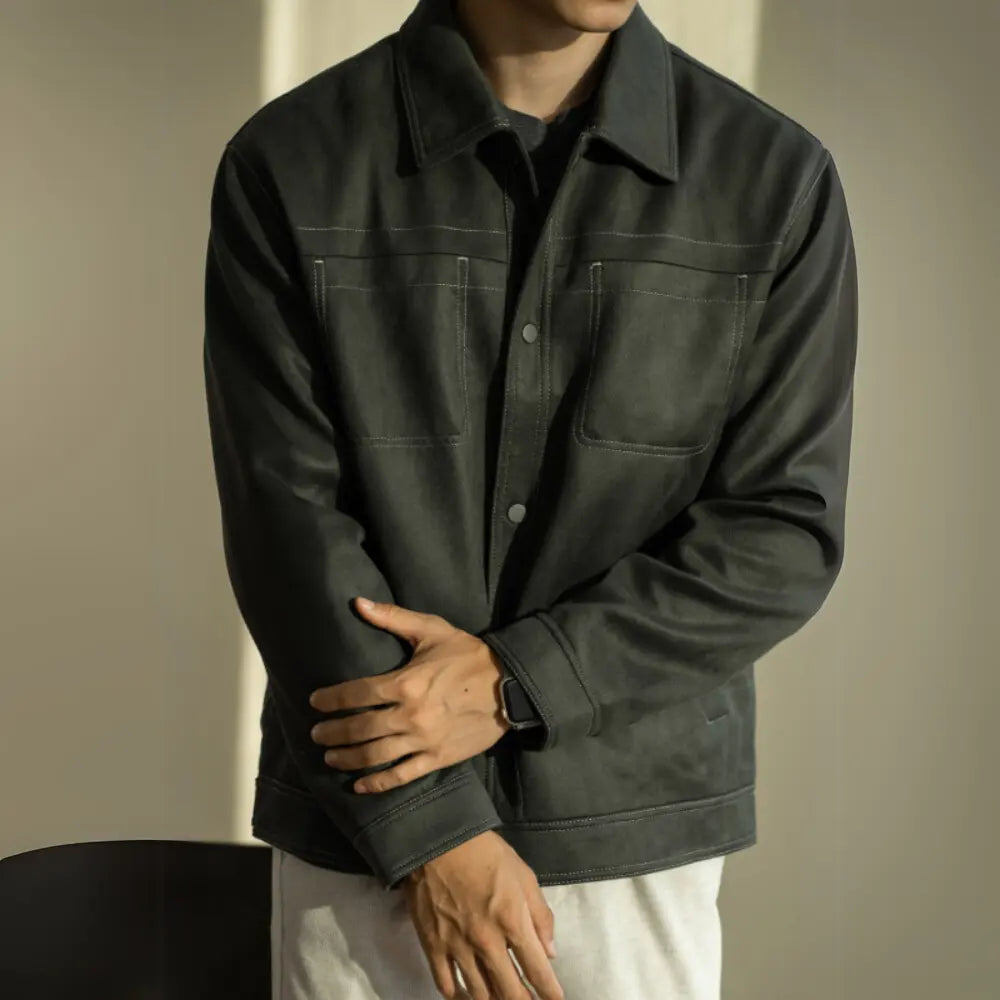 Utility Fit Retro Style Jacket – Retro Green | Autumn Outerwear | Heritage Workwear Aesthetic