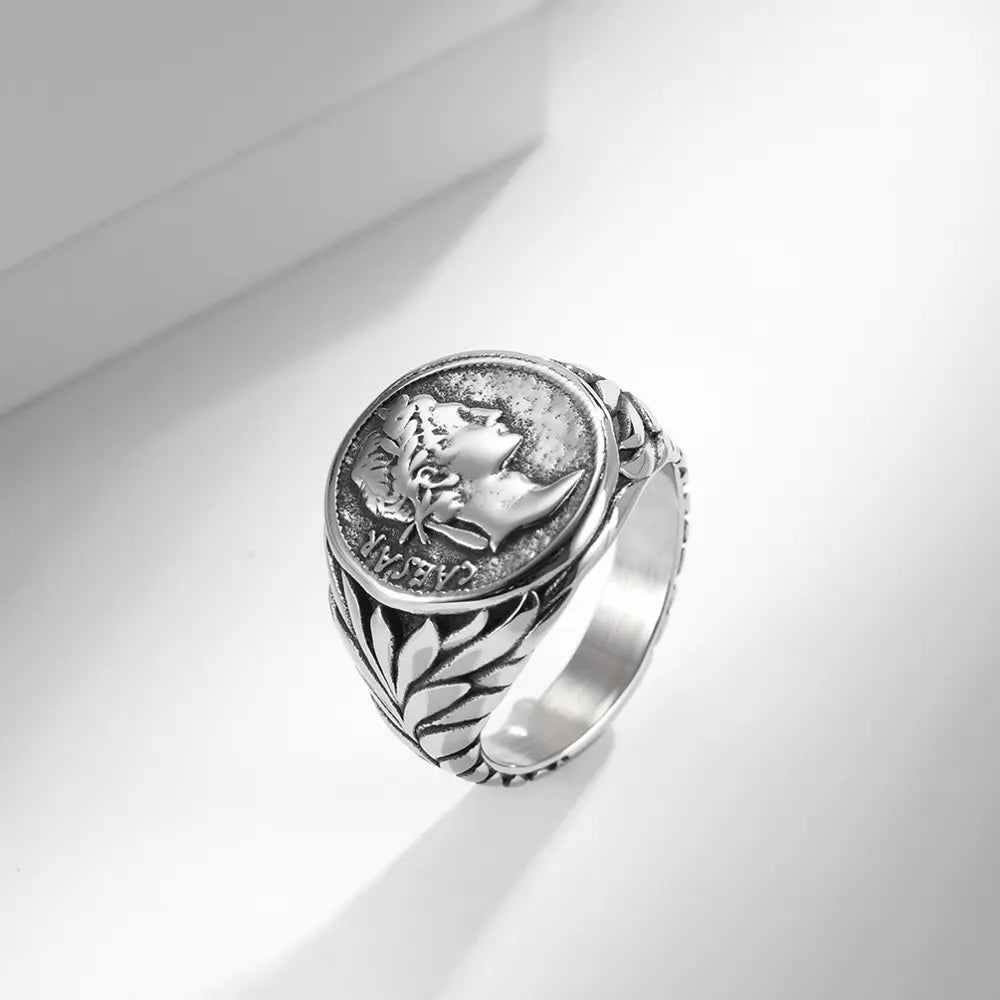 Vintage Roman warrior ring men