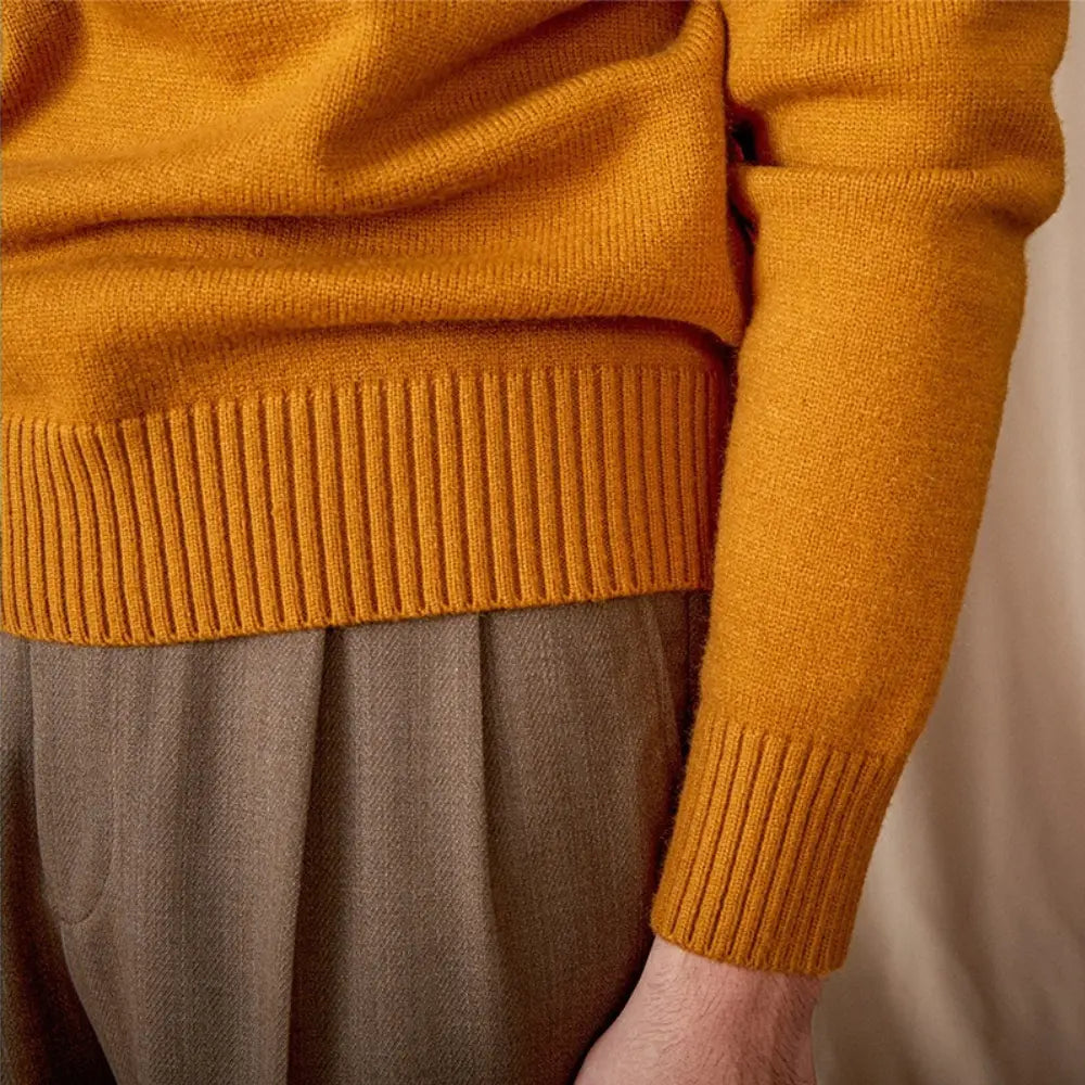 Round Neck Long Sleeve Solid Color Sweater Leisure Pullover Sweater Prendersons