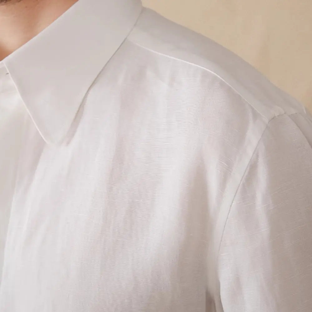 Skin-friendly Draping Lyocell Long Linen Sleeves Shirt Prendersons