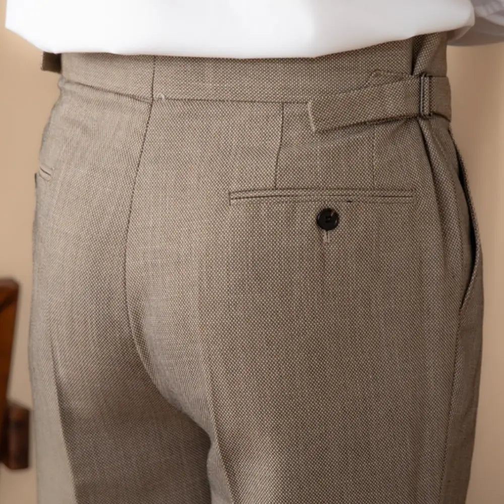 Solid Color Naples High-waisted Trousers Daily Commute Straight Trousers Prendersons