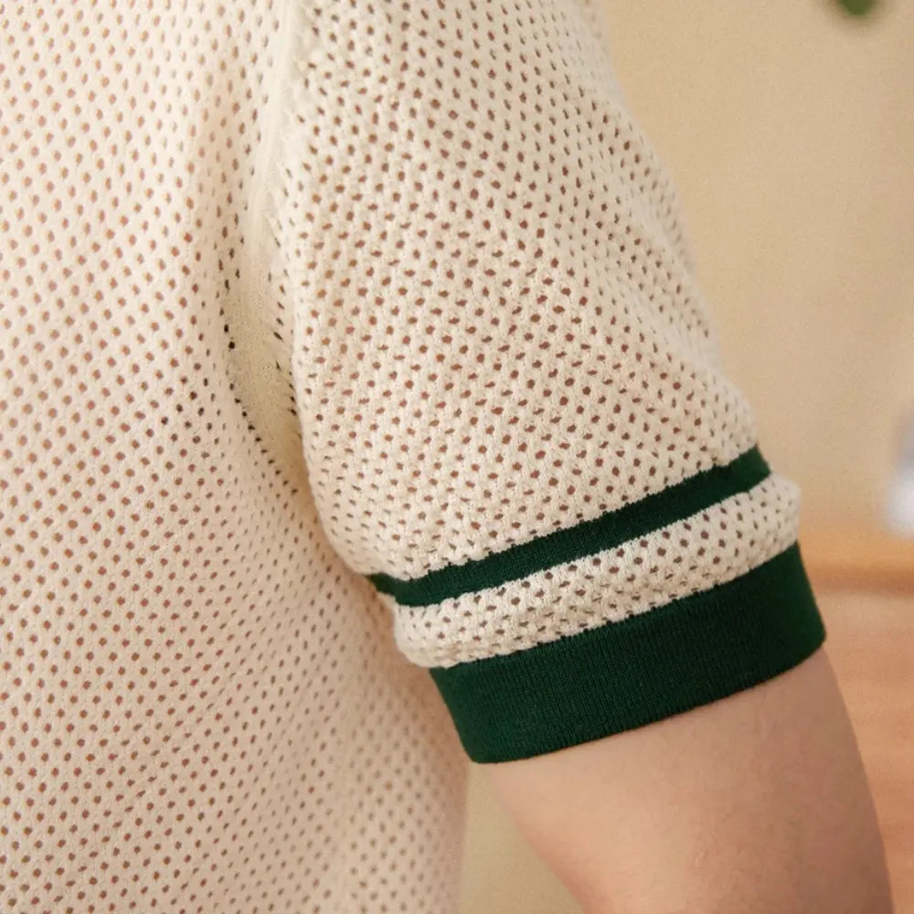 Special Preppy Style Short Sleeve Hollow Cardigan Prendersons