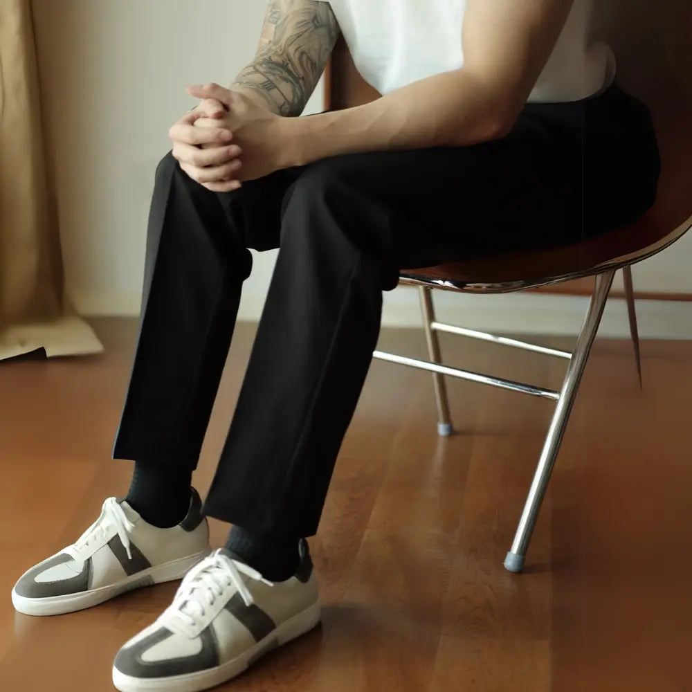 Straight Casual Draping Cropped Suit Pants Prendersons