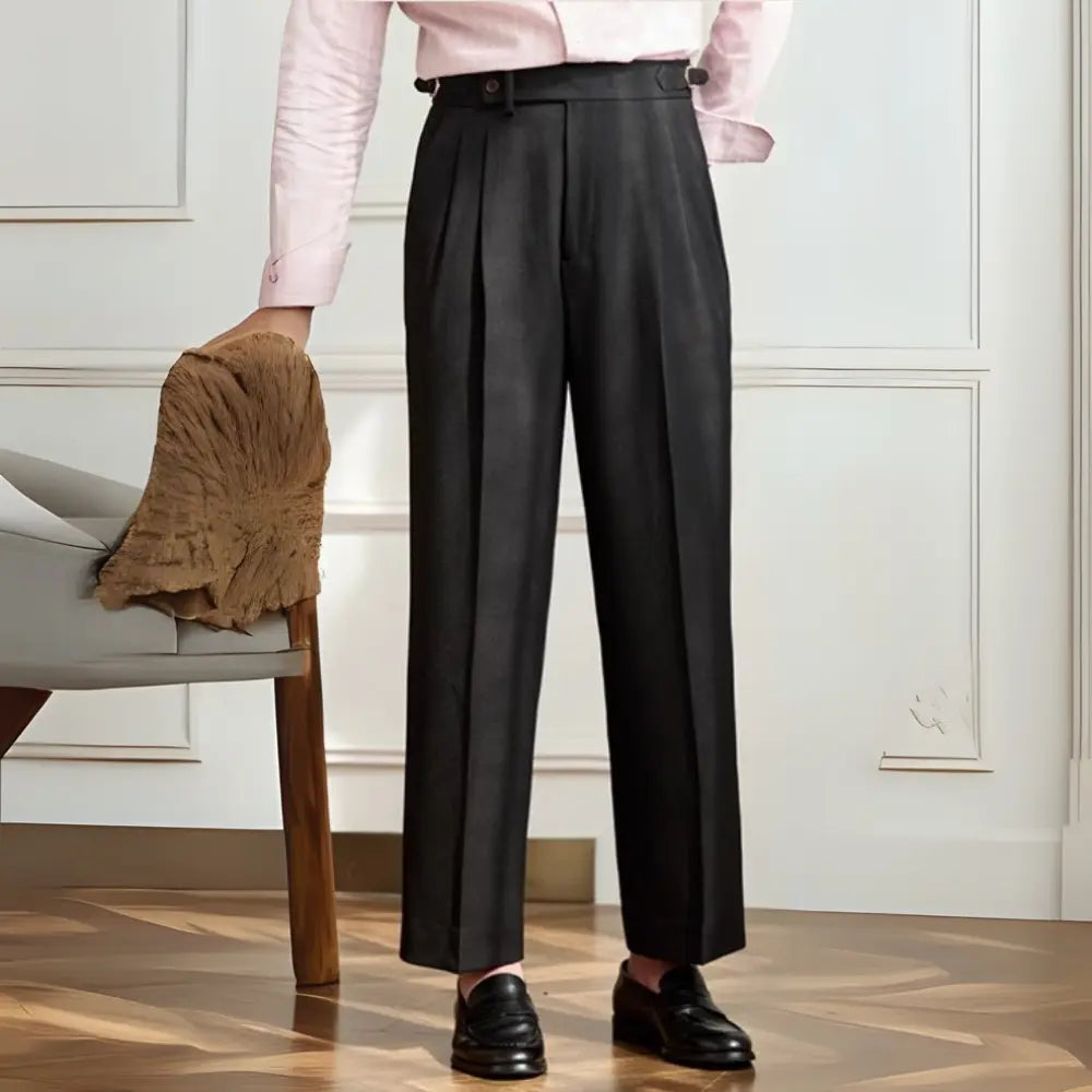 Wide-leg Casual Pants Breathable Non-ironing High Waist Loose Trousers Prendersons